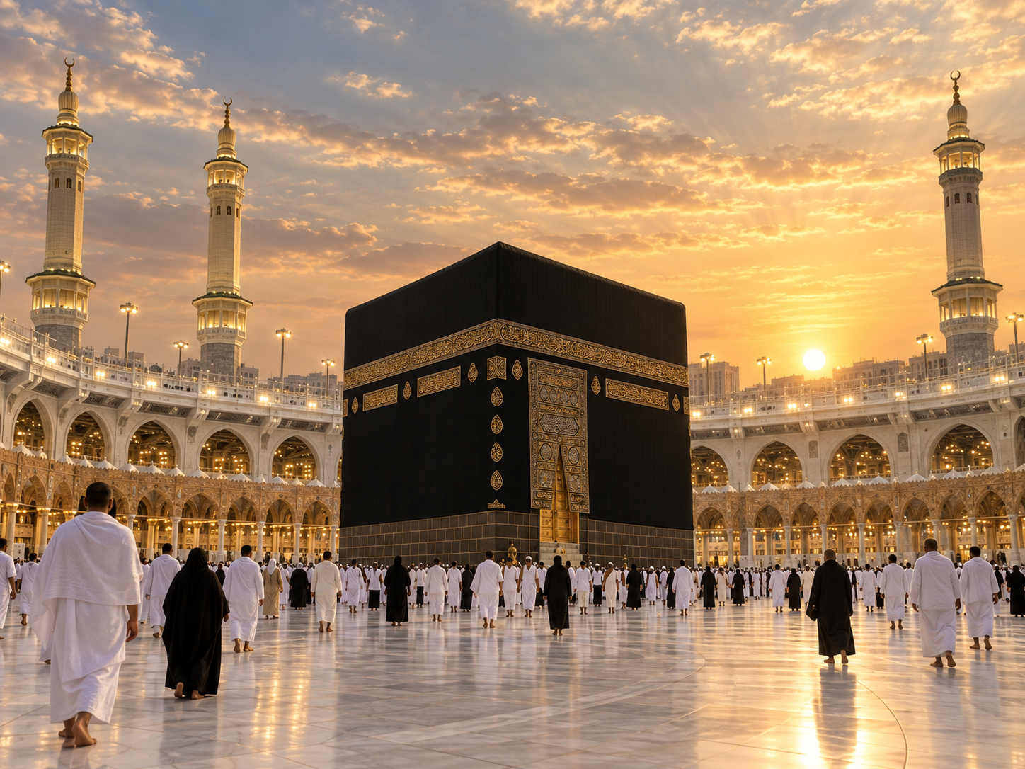 Visual ilustrasi suasana Umrah di Masjidil Haram