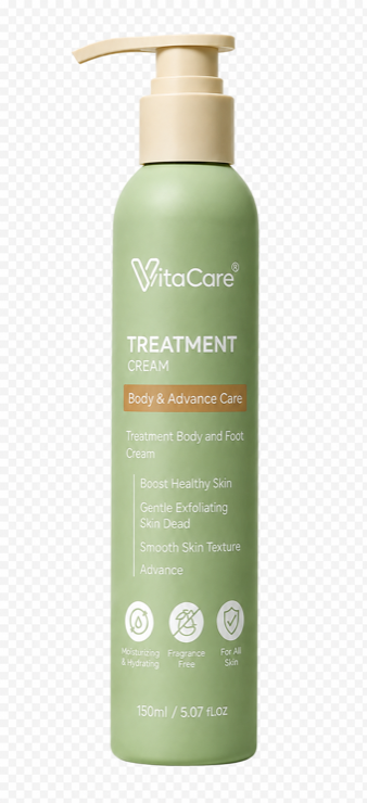 Vitacare Treatment Cream dalam botol semasa
